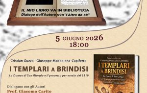 Il mio libro va in Biblioteca: il 5 giugno la Presentazione del volume “I Templari a Brindisi”