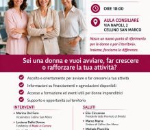Oggi l’inaugurazione dello sportello Impresa Donna a Cellino San Marco