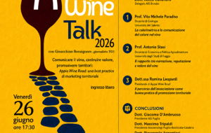 Appia Wine Talk 2026: oggi a Brindisi il confronto su vino, territorio e comunicazione