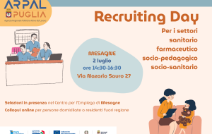 Giovedì 2 luglio a Mesagne recruting dday del settore socio-sanitario