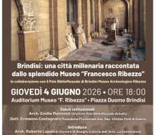 Brindisi tra Storia, Memoria e Bellezza: giovedì 4 giugno al Museo Ribezzo un incontro per difendere la cultura dalle guerre
