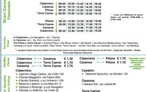 Partita la linea estiva “Cisternino – Caranna – Pilone – Torre Canne”