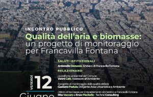 Qualità dell’aria e biomasse: il 12 giugno a Castello Imperiali un convegno pubblico