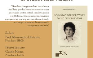 Orazio Maria Valastro presenta a Mesagne il libro “Con animo imprescrittibile: diario di un disertore”