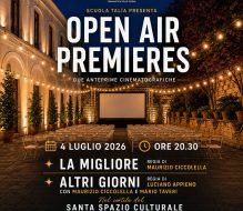 Open Air Premieres- Il cinema all’aperto, musica ispirata alla settima arte e una nuova sfida artistica per Maurizio Ciccolella, protagonista di un’opera intensa