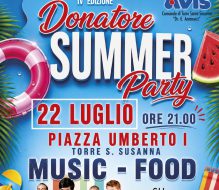 AVIS Torre Santa Susanna festeggia 40 anni di solidarietà: il 22 luglio torna il “Donatore Summer Party”