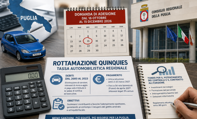 Regione Puglia: in Commissione bilancio e programmazione ok alla rottamazione del bollo auto