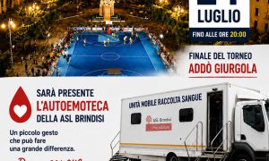 Sport, solidarietà e salute si incontrano: venerdì 24 luglio in Piazza Santa Teresa l’autoemoteca della ASL Brindisi