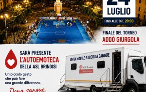 Sport, solidarietà e salute si incontrano: venerdì 24 luglio in Piazza Santa Teresa l’autoemoteca della ASL Brindisi