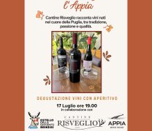 “Il Vino lungo l’Appia”, venerdì 17 luglio appuntamento all’Ostello della Gioventù con Cantine Risveglio