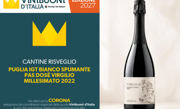 Corona di Vinibuoni d’Italia 2027 alle bollicine del “Virgilio” di Cantine Risveglio