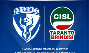 Brindisi FC e UST-CISL Taranto – Brindisi insieme per la stagione 2026/2027: agevolazioni sugli abbonamenti riservate agli iscritti