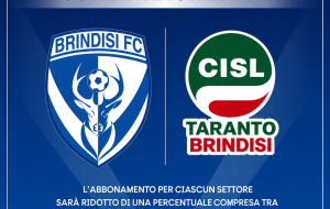 Brindisi FC e UST-CISL Taranto – Brindisi insieme per la stagione 2026/2027: agevolazioni sugli abbonamenti riservate agli iscritti