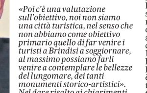 Dichiarazioni Marchionna, opposizione:  “Brindisi non è una cartolina da contemplare, il sindaco così rinuncia al comparto turistico per la città”