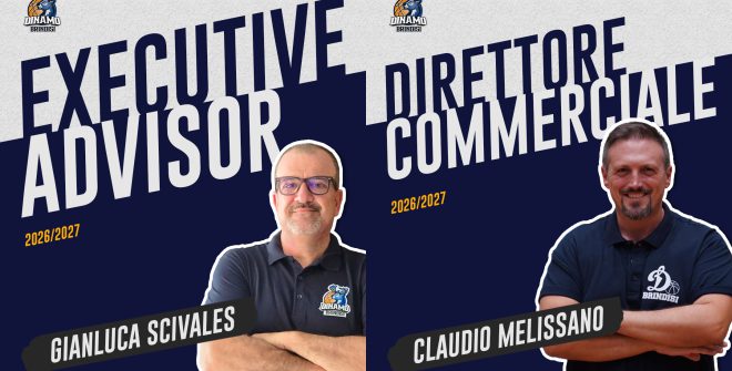 Dinamo Basket Brindisi, nuovi ingressi nella struttura dirigenziale: Scivales Executive Advisor, Melissano Direttore Commerciale
