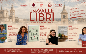 Una valle di libri al Ceglie Food Festival: tre appuntamento con gli autori in Piazza Plebiscito