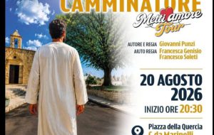 Stasera il Venerabile camminatore in Piazza della Quercia di Marinelli