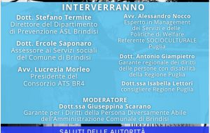 “La riforma della disabilità: sperimentazione e attuazione”: convegno alla direzione generale Asl in vista del Brindisi Disability Pride del 25 settembre