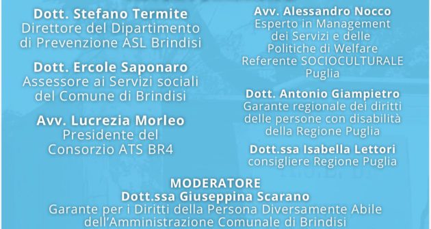 “La riforma della disabilità: sperimentazione e attuazione”: convegno alla direzione generale Asl in vista del Brindisi Disability Pride del 25 settembre