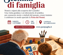 “Stemmi di famiglia”: al Castello di Carovigno un pomeriggio speciale dedicato a nonni e nipoti