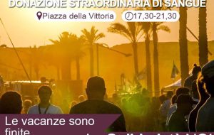 AVIS: sabato 26 settembre raccolta straordinaria di sangue in piazza Della Vittoria a Brindisi