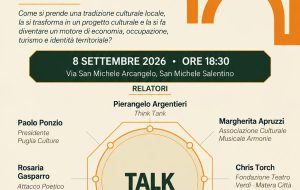 Domani a S. Michele Salentino incontro di Think Tank SM sul tema “Culturare: rigenerare con la cultura”