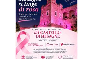 Il Castello di Mesagne si illumina di rosa