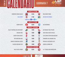 Serie A2 2026-2027: 7^ giornata, il programma