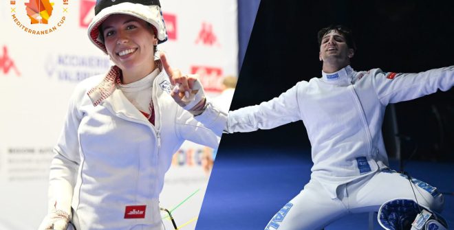 Arriva a Brindisi l’oro della scherma mondiale: Gaia Caforio e Simone Mencarelli lanciano la Mediterranean Cup
