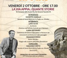 A Brindisi un incontro dedicato alla Via Appia e alle sue storie