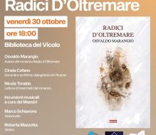 Musica, memoria e radici: domani alla Biblioteca del Vicolo la presentazione del romanzo “Radici d’Oltremare” di Osvaldo Marangio