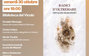 Musica, memoria e radici: domani alla Biblioteca del Vicolo la presentazione del romanzo “Radici d’Oltremare” di Osvaldo Marangio